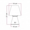 Portable and rechargeable Cabless11 lamp with Drop light bulb and lampshade