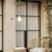 EIVA IP65 plug-in outdoor lamp with unbreakable Unbreak-a-Ball shade