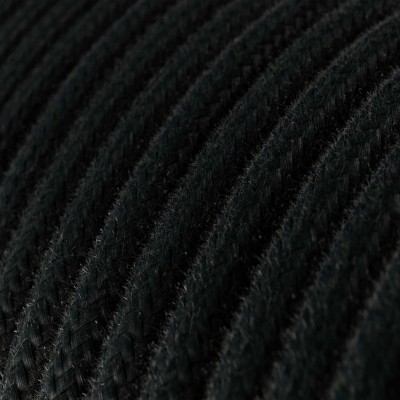 Cable eléctrico redondo en bobina de 45.72 mts (150 pies) RC04 Algodón Negro - Homologado UL