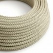 Cable eléctrico redondo en bobina de 45.72 mts (150 pies) RD62 Algodón y Lino Natural Rombo Verde Tomillo - Homologado UL