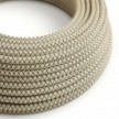 Cable eléctrico redondo en bobina de 45.72 mts (150 pies) RD64 Algodón y Lino Natural Rombo Antracita - Homologado UL