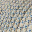 Cable eléctrico redondo en bobina de 45.72 mts (150 pies) RD65 Algodón y Lino Natural Rombo Azul Steward - Homologado UL