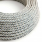 Cable eléctrico redondo en bobina de 45.72 mts (150 pies) RD65 Algodón y Lino Natural Rombo Azul Steward - Homologado UL