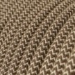 Cable eléctrico redondo en bobina de 45.72 mts (150 pies) RD73 Algodón y Lino Natural ZigZag Corteza - Homologado UL