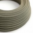 Cable eléctrico redondo en bobina de 45.72 mts (150 pies) RD74 Algodón y Lino Natural ZigZag Antracita - Homologado UL