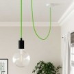 Cable eléctrico redondo en bobina de 45.72 mts (150 pies) RF06 Efecto Seda Verde Fluo - Homologado UL