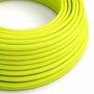 Cable eléctrico redondo en bobina de 45.72 mts (150 pies) RF10 Efecto Seda Amarillo Fluo - Homologado UL