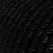 Cable eléctrico redondo en bobina de 45.72 mts (150 pies) RL04 Efecto Seda Negro Glitter - Homologado UL