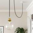 Cable eléctrico redondo en bobina de 45.72 mts (150 pies) RL04 Efecto Seda Negro Glitter - Homologado UL