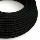 Cable eléctrico redondo en bobina de 45.72 mts (150 pies) RL04 Efecto Seda Negro Glitter - Homologado UL