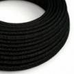 Cable eléctrico redondo en bobina de 45.72 mts (150 pies) RL04 Efecto Seda Negro Glitter - Homologado UL
