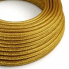 Cable eléctrico redondo en bobina de 45.72 mts (150 pies) RL05 Efecto Seda Dorado Glitter - Homologado UL