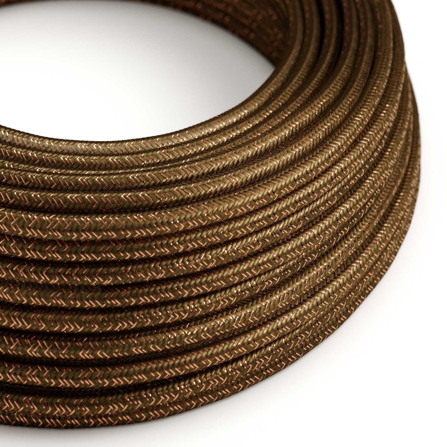 Round Electric Cable 150 ft (45,72 m) coil RL13 Glittering Brown Rayon - UL listed