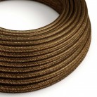 Cable eléctrico redondo en bobina de 45.72 mts (150 pies) RL13 Efecto Seda Marrón Glitter - Homologado UL