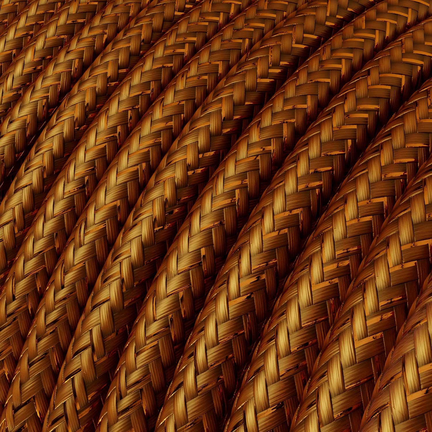 Cable eléctrico redondo en bobina de 45.72 mts (150 pies) RL22 Efecto Seda Cobre Glitter - Homologado UL