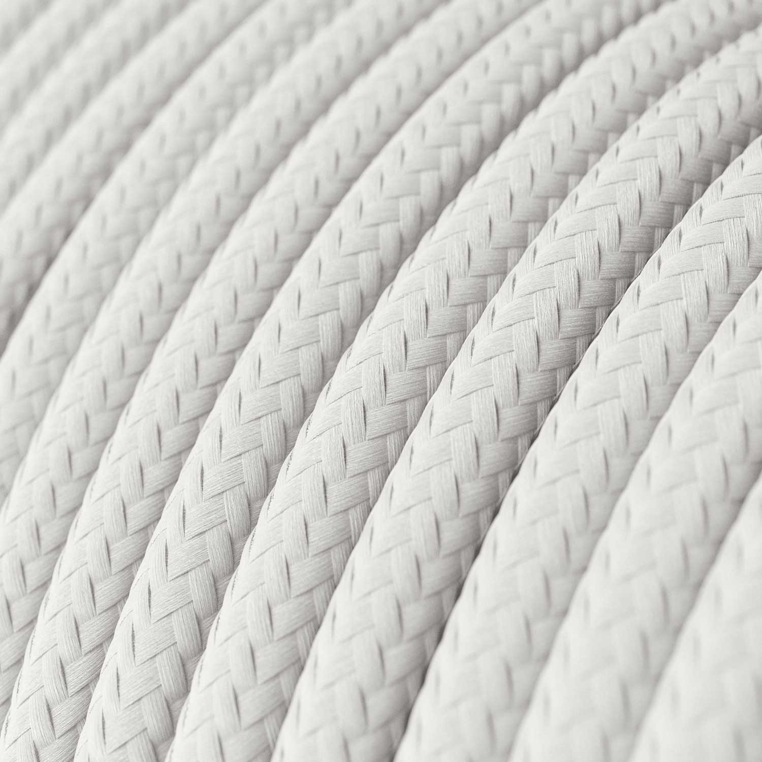 Cable eléctrico redondo en bobina de 45.72 mts (150 pies) RM01 Efecto Seda Blanco - Homologado UL