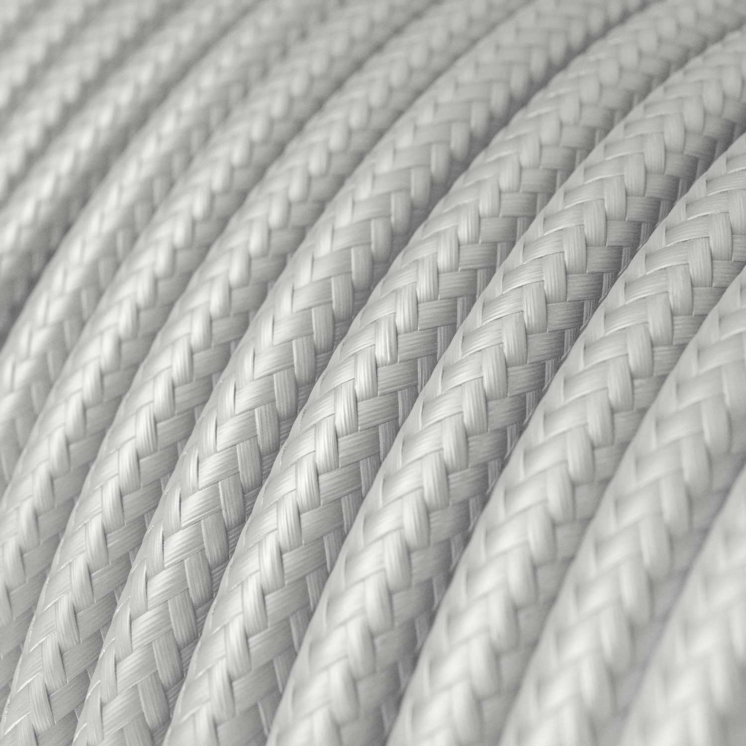 Cable eléctrico redondo en bobina de 45.72 mts (150 pies) RM02 Efecto Seda Plateado - Homologado UL
