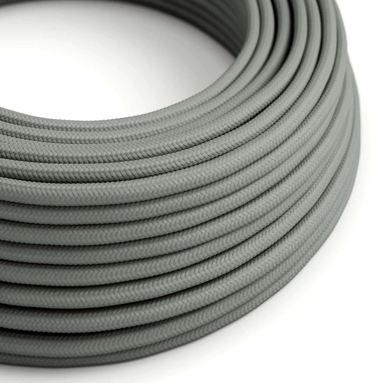 Cable eléctrico redondo en bobina de 45.72 mts (150 pies) RM03 Efecto Seda Gris - Homologado UL