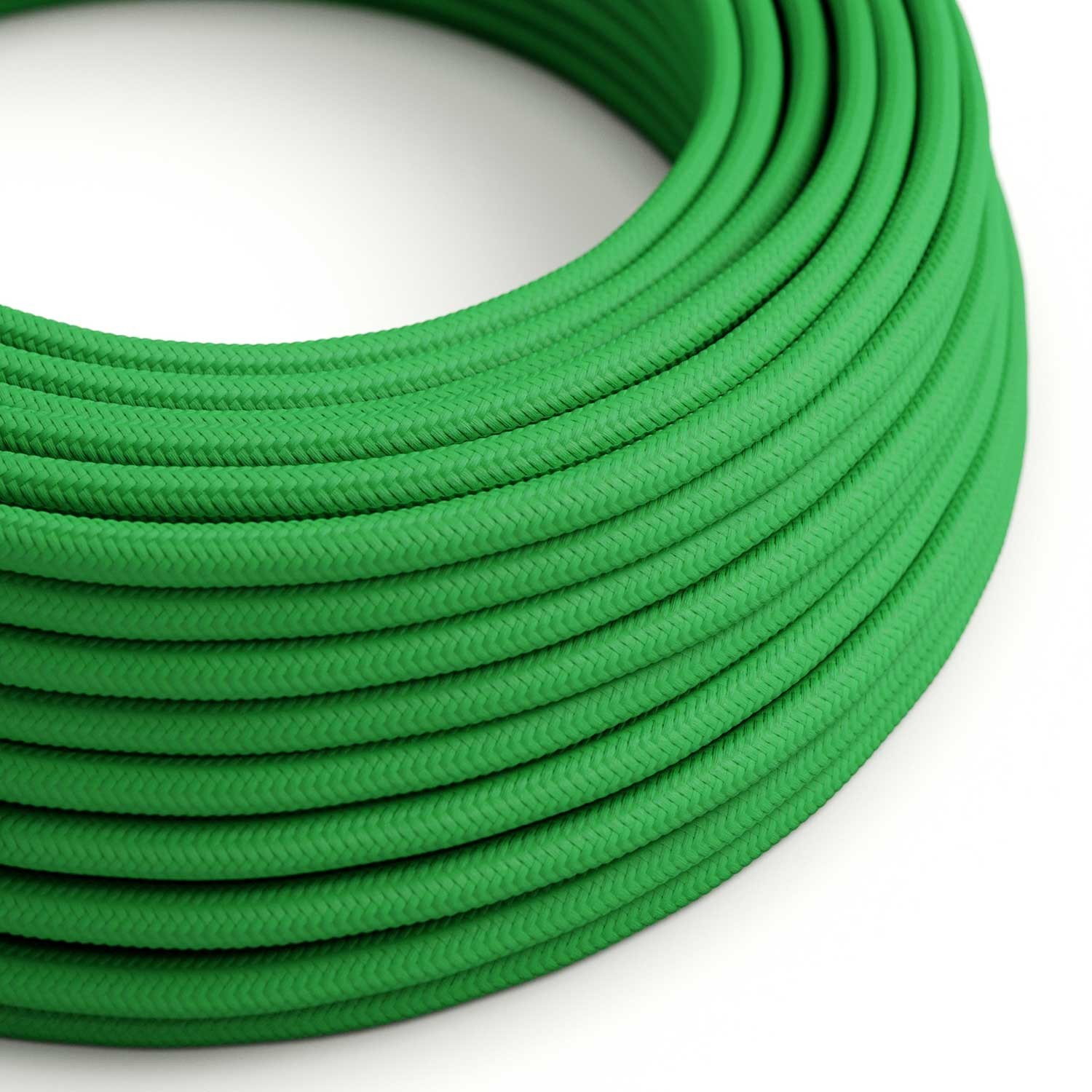 Cable eléctrico redondo en bobina de 45.72 mts (150 pies) RM06 Efecto Seda Verde - Homologado UL