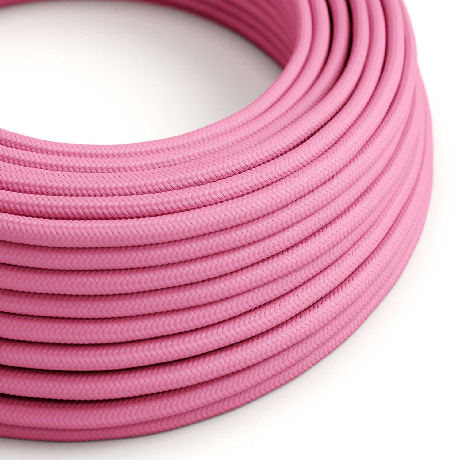 Cable eléctrico redondo en bobina de 45.72 mts (150 pies) RM08 Efecto Seda Fuchsia - Homologado UL