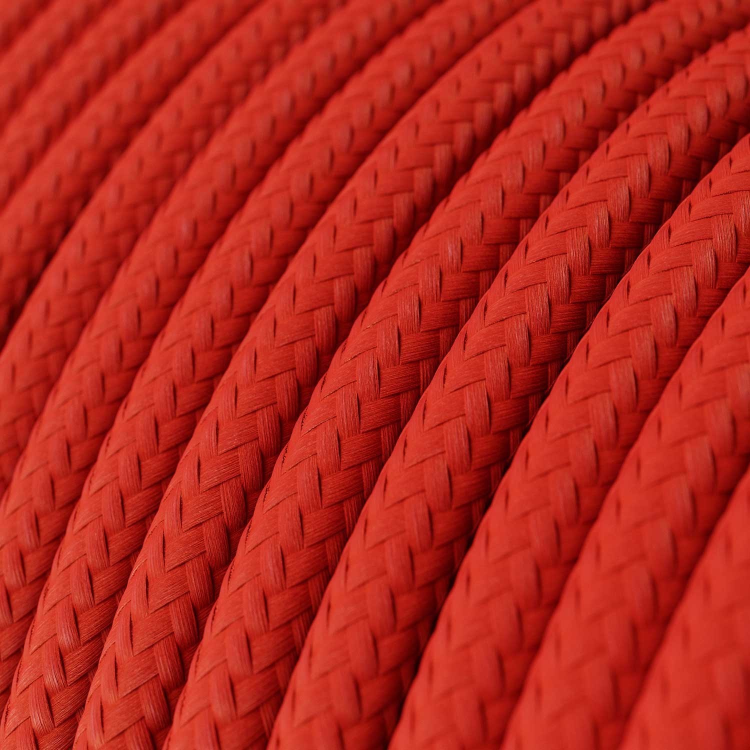 Cable eléctrico redondo en bobina de 45.72 mts (150 pies) RM09 Efecto Seda Rojo - Homologado UL