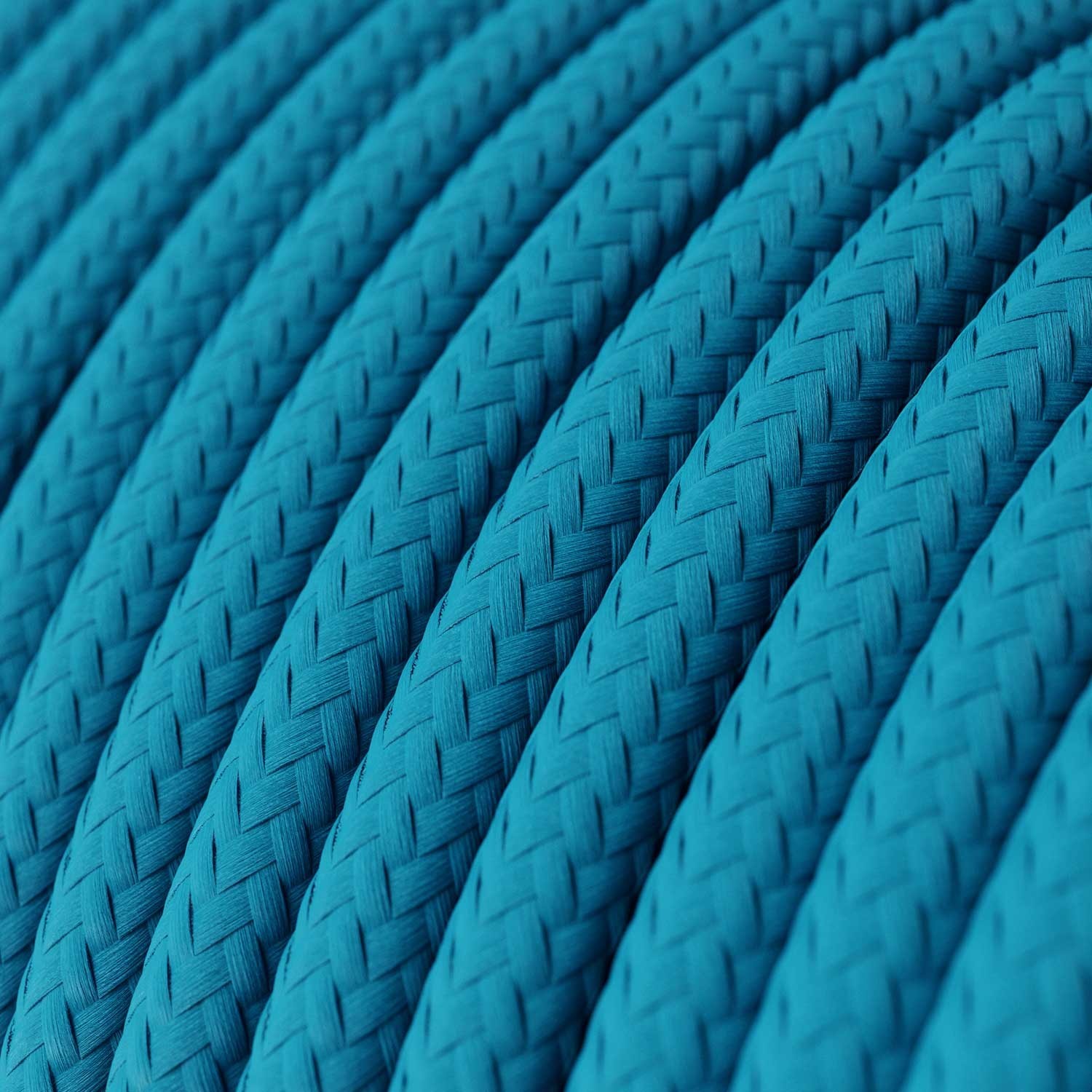 Cable eléctrico redondo en bobina de 45.72 mts (150 pies) RM11 Efecto Seda Cian - Homologado UL