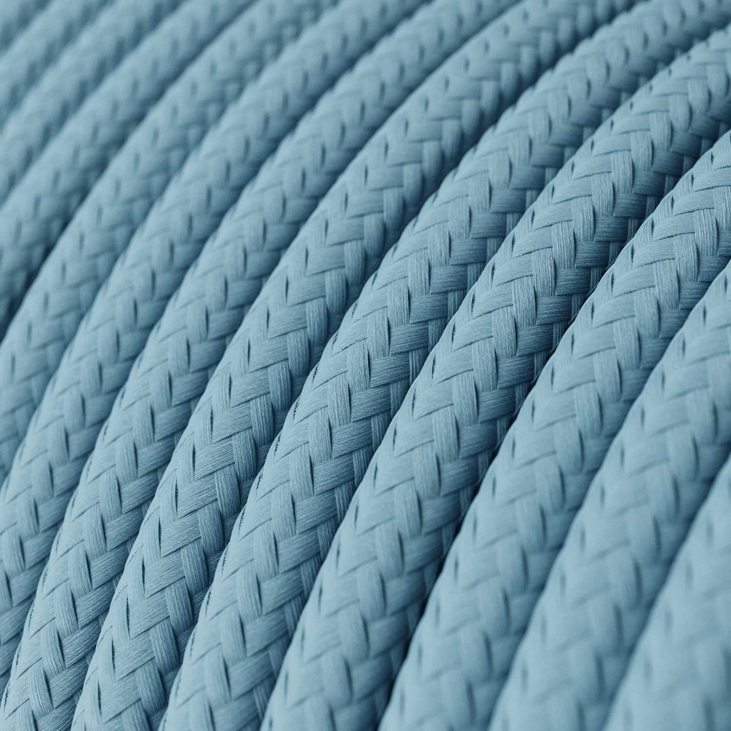 Cable eléctrico redondo en bobina de 45.72 mts (150 pies) RM17 Efecto Seda Celeste - Homologado UL