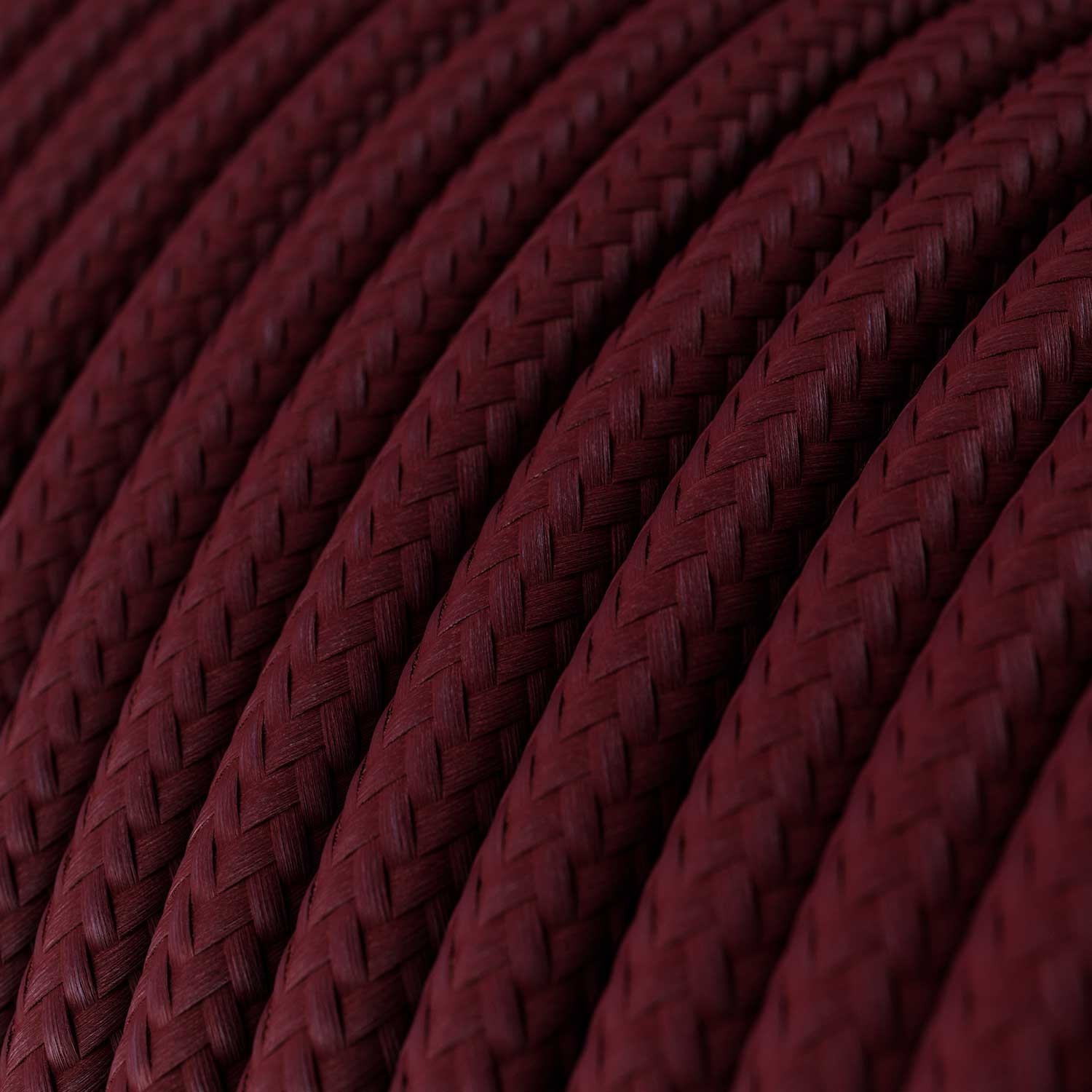 Cable eléctrico redondo en bobina de 45.72 mts (150 pies) RM19 Efecto Seda Burdeos - Homologado UL