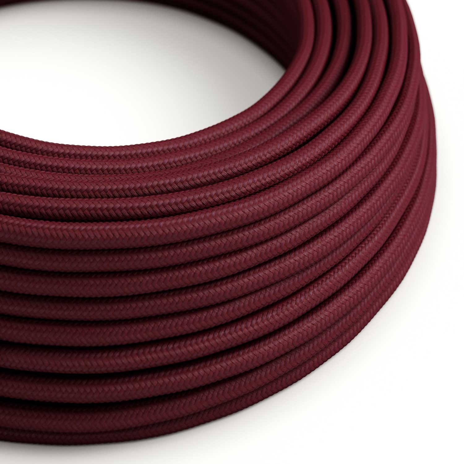 Cable eléctrico redondo en bobina de 45.72 mts (150 pies) RM19 Efecto Seda Burdeos - Homologado UL