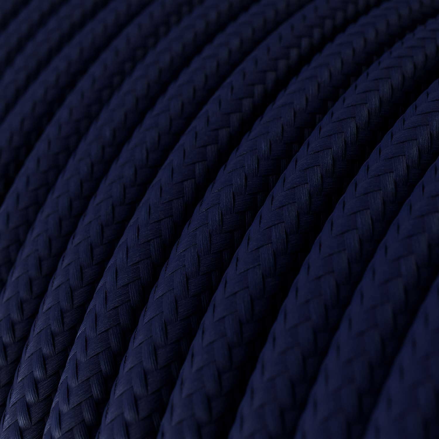 Cable eléctrico redondo en bobina de 45.72 mts (150 pies) RM20 Efecto Seda Azul Marino - Homologado UL