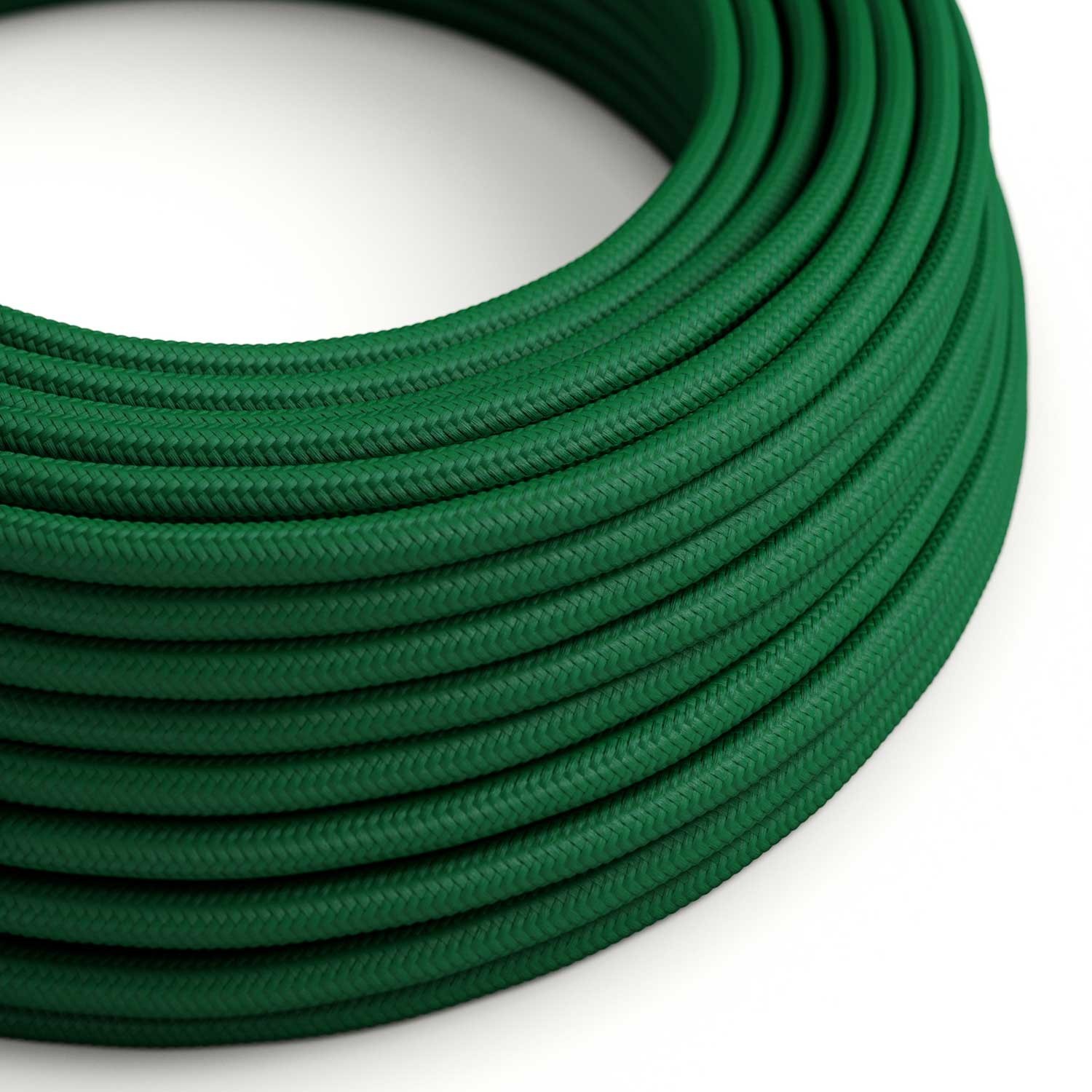 Cable eléctrico redondo en bobina de 45.72 mts (150 pies) RM21 Efecto Seda Verde Oscuro - Homologado UL