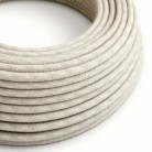 Round Electric Cable 150 ft (45,72 m) coil RN01 Neutral Natural Linen - UL listed