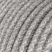 Round Electric Cable 150 ft (45,72 m) coil RN02 Grey Natural Linen - UL listed
