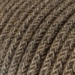 Round Electric Cable 150 ft (45,72 m) coil RN04 Brown Natural Linen - UL listed