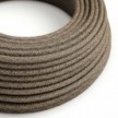 Round Electric Cable 150 ft (45,72 m) coil RN04 Brown Natural Linen - UL listed