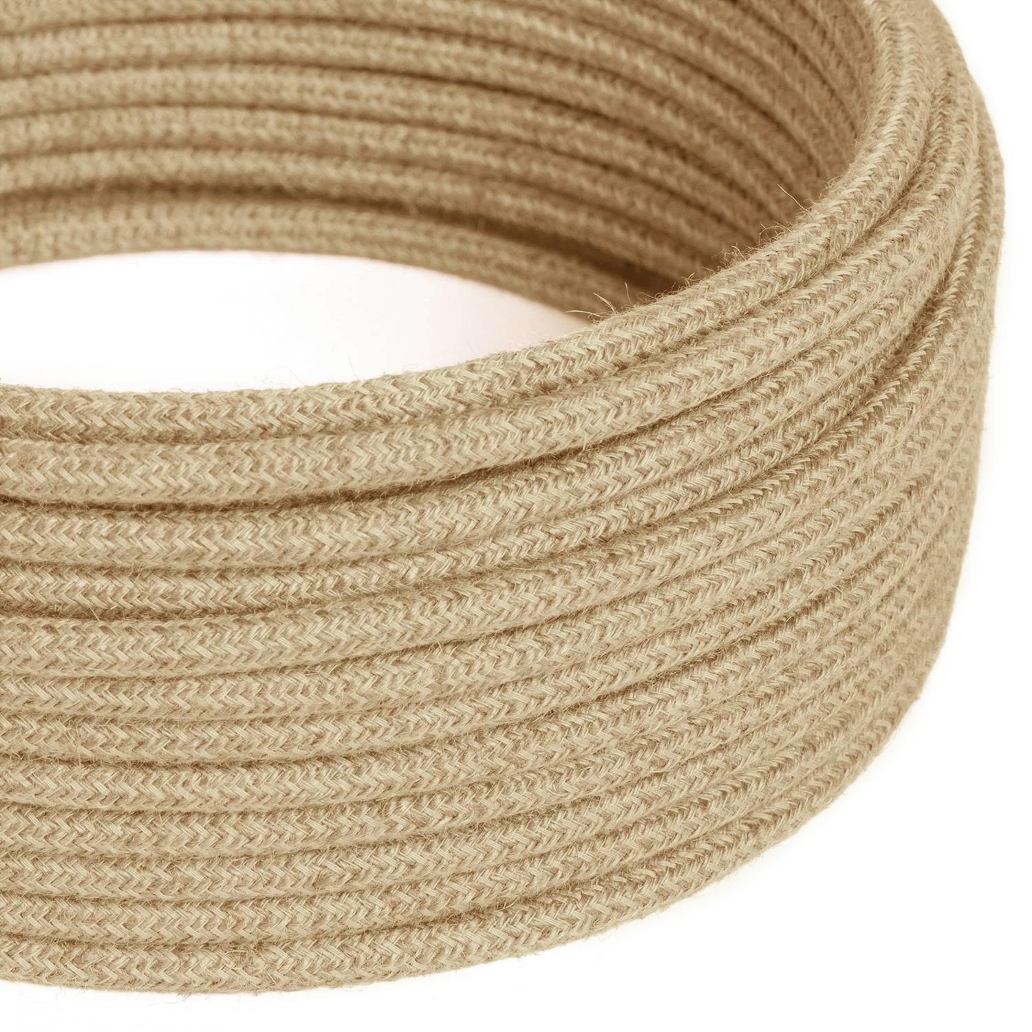 Round Electric Cable 150 ft (45,72 m) coil RN06 Jute - UL listed