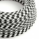 Cable eléctrico redondo en bobina de 45.72 mts (150 pies) RP04 Efecto Seda Bicolor Negro - Homologado UL