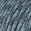 Cable eléctrico redondo en bobina de 45.72 mts (150 pies) RP25 Algodón Bicolor Gris Piedra y Océano - Homologado UL