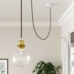 Cable eléctrico redondo en bobina de 45.72 mts (150 pies) RP27 Algodón Bicolor Miel Dorado y Antracita - Homologado UL