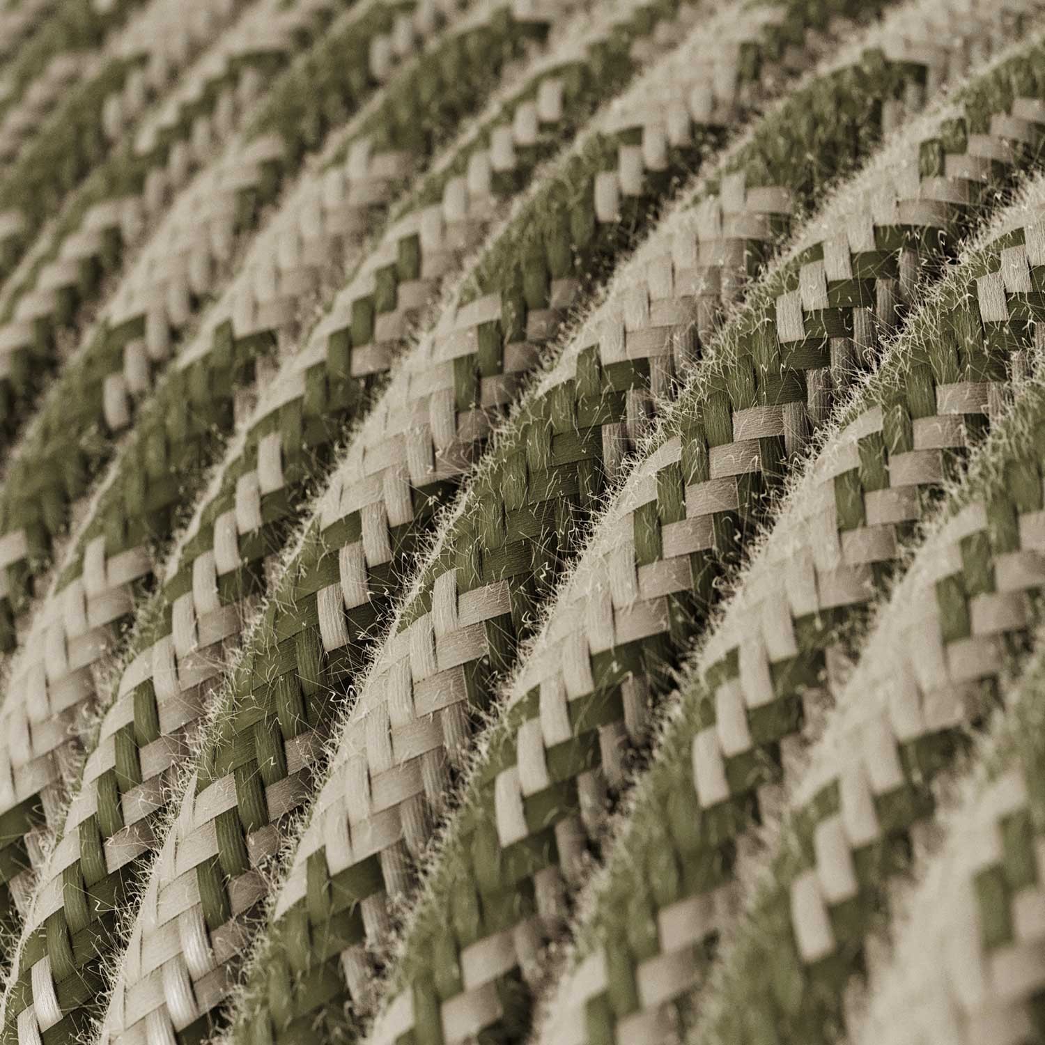 Cable eléctrico redondo en bobina de 45.72 mts (150 pies) RP30 Algodón Bicolor Verde Tomillo y Gris pardo - Homologado UL