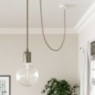 Cable eléctrico redondo en bobina de 45.72 mts (150 pies) RS82 Algodón y Lino Natural Marrón Glitter - Homologado UL
