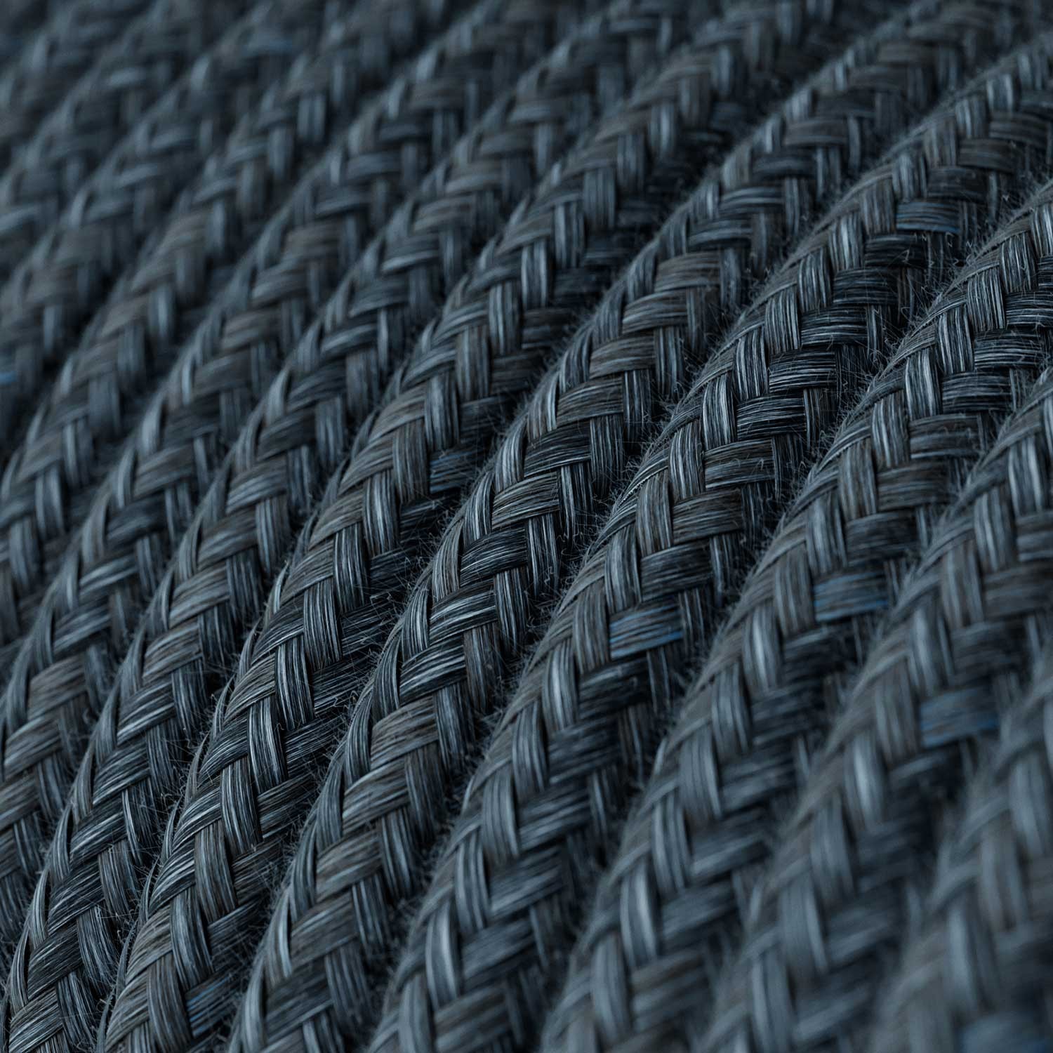Cable eléctrico redondo en bobina de 45.72 mts (150 pies) RX10 Algodón Azul Mirage - Homologado UL