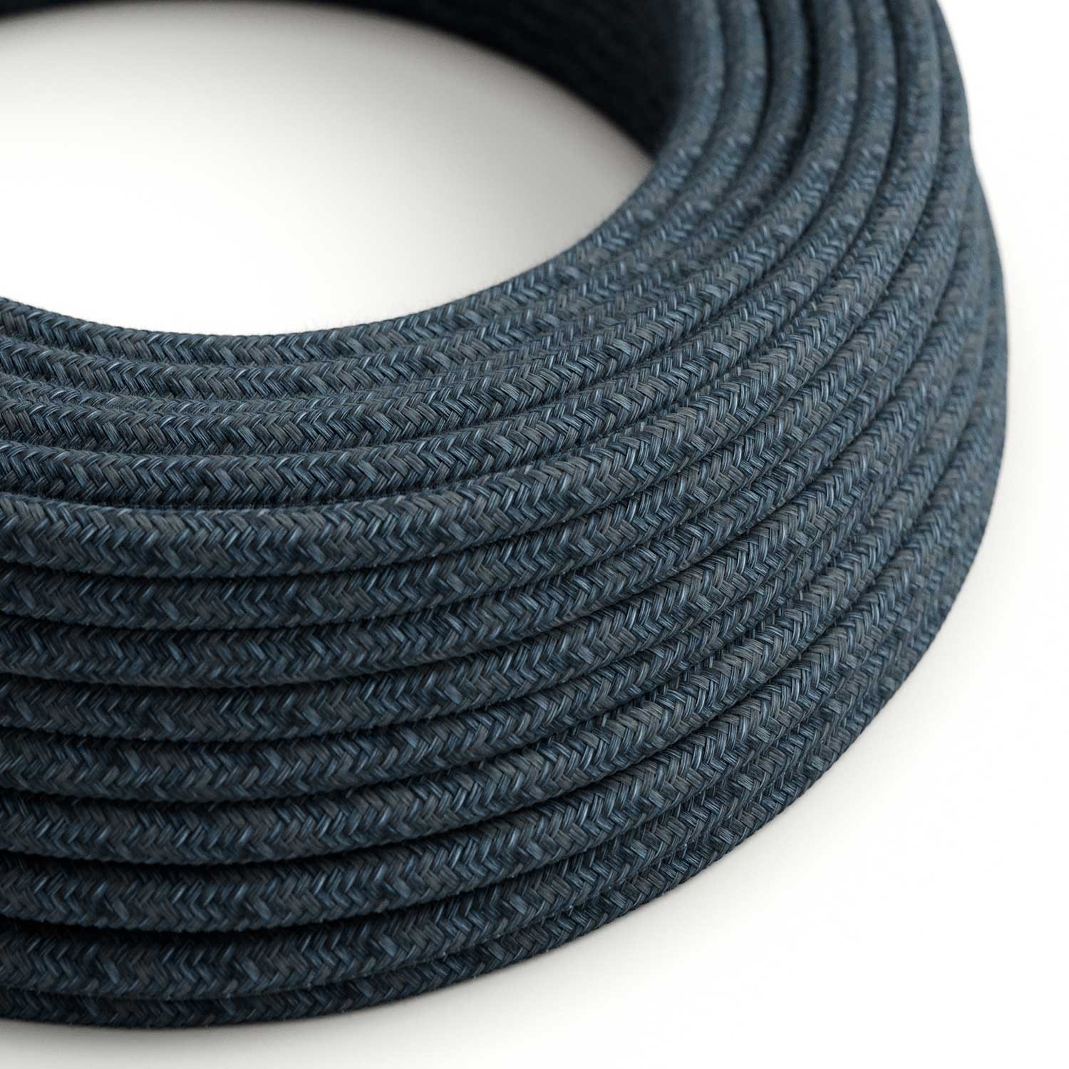 Cable eléctrico redondo en bobina de 45.72 mts (150 pies) RX10 Algodón Azul Mirage - Homologado UL