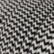Cable eléctrico redondo en bobina de 45.72 mts (150 pies) RZ04 Efecto Seda ZigZag Negro - Homologado UL