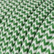 Cable eléctrico redondo en bobina de 45.72 mts (150 pies) RZ06 Efecto Seda ZigZag Verde - Homologado UL