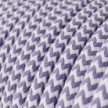 Cable eléctrico redondo en bobina de 45.72 mts (150 pies) RZ07 Efecto Seda ZigZag Lila - Homologado UL