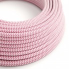 Cable eléctrico redondo en bobina de 45.72 mts (150 pies) RZ08 Efecto Seda ZigZag Fuchsia - Homologado UL
