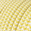 Cable eléctrico redondo en bobina de 45.72 mts (150 pies) RZ10 Efecto Seda ZigZag Amarillo - Homologado UL