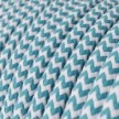 Cable eléctrico redondo en bobina de 45.72 mts (150 pies) RZ11 Efecto Seda ZigZag Cian - Homologado UL