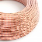 Cable eléctrico redondo en bobina de 45.72 mts (150 pies) RZ15 Efecto Seda ZigZag Naranja - Homologado UL
